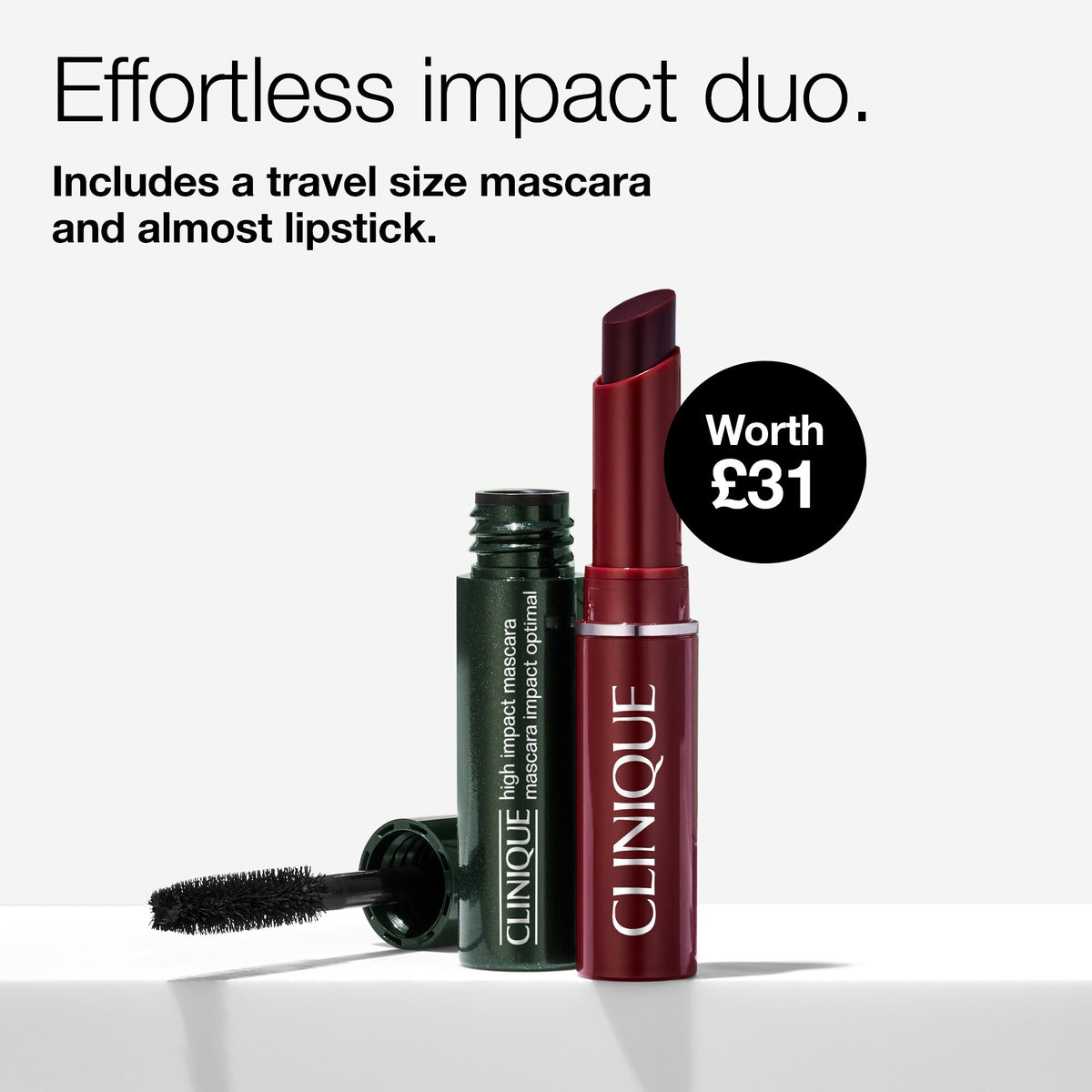 High Impact Mascara & Black Honey Lip Makeup Gift Set