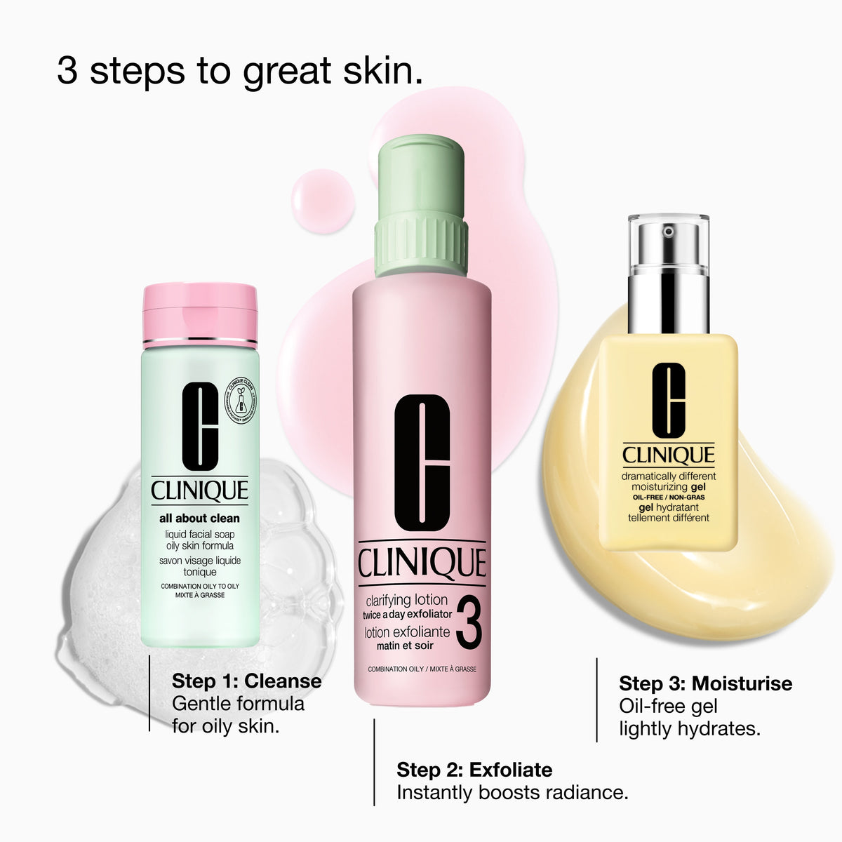 3-Step Oil Control Skincare Gift Set for Combination Oily Skin