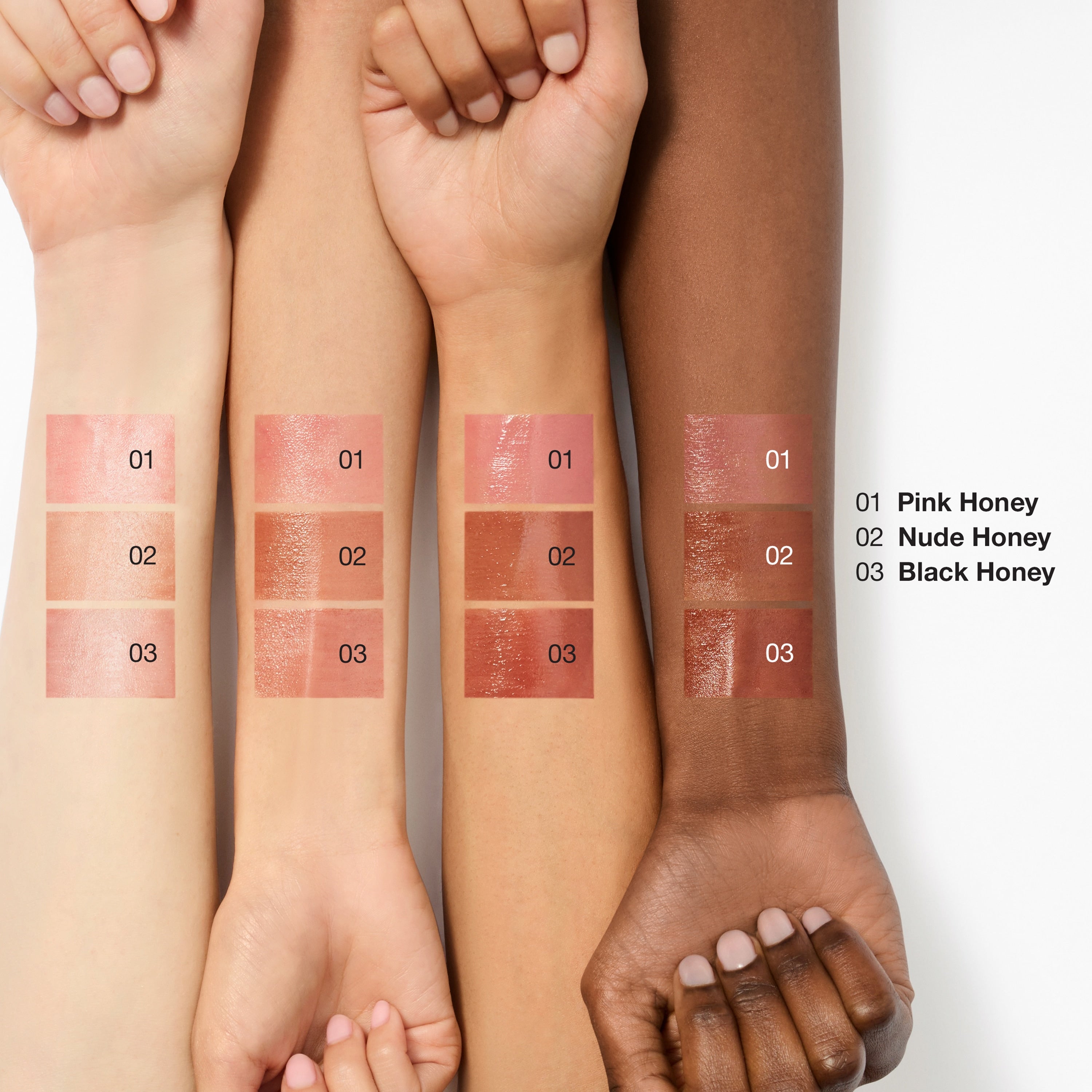 Almost Lipstick in Black Honey, Pink Honey and Nude Honey, view 1
