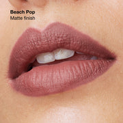 Clinique Pop™ Longwear Lipstick, 3.9 g, Beach Pop, Model, medium