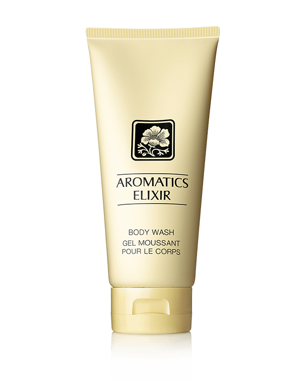 Aromatics Elixir™ Body Wash, A&amp;nbsp;shimmering gold gel that gently washes the body with fragrance.
