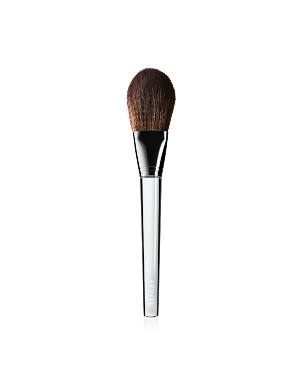 Powder Foundation Brush, Unique tapered synthetic-bristle brush for flawless, even application of powder foundation. Antibacterial technology.