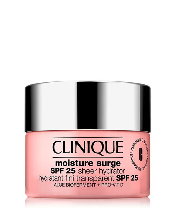 Moisture Surge™ SPF 25 Sheer Hydrator, Light creamy moisturiser with SPF 25 delivers the hydration you love from Moisture Surge™, plus sheer sun protection.