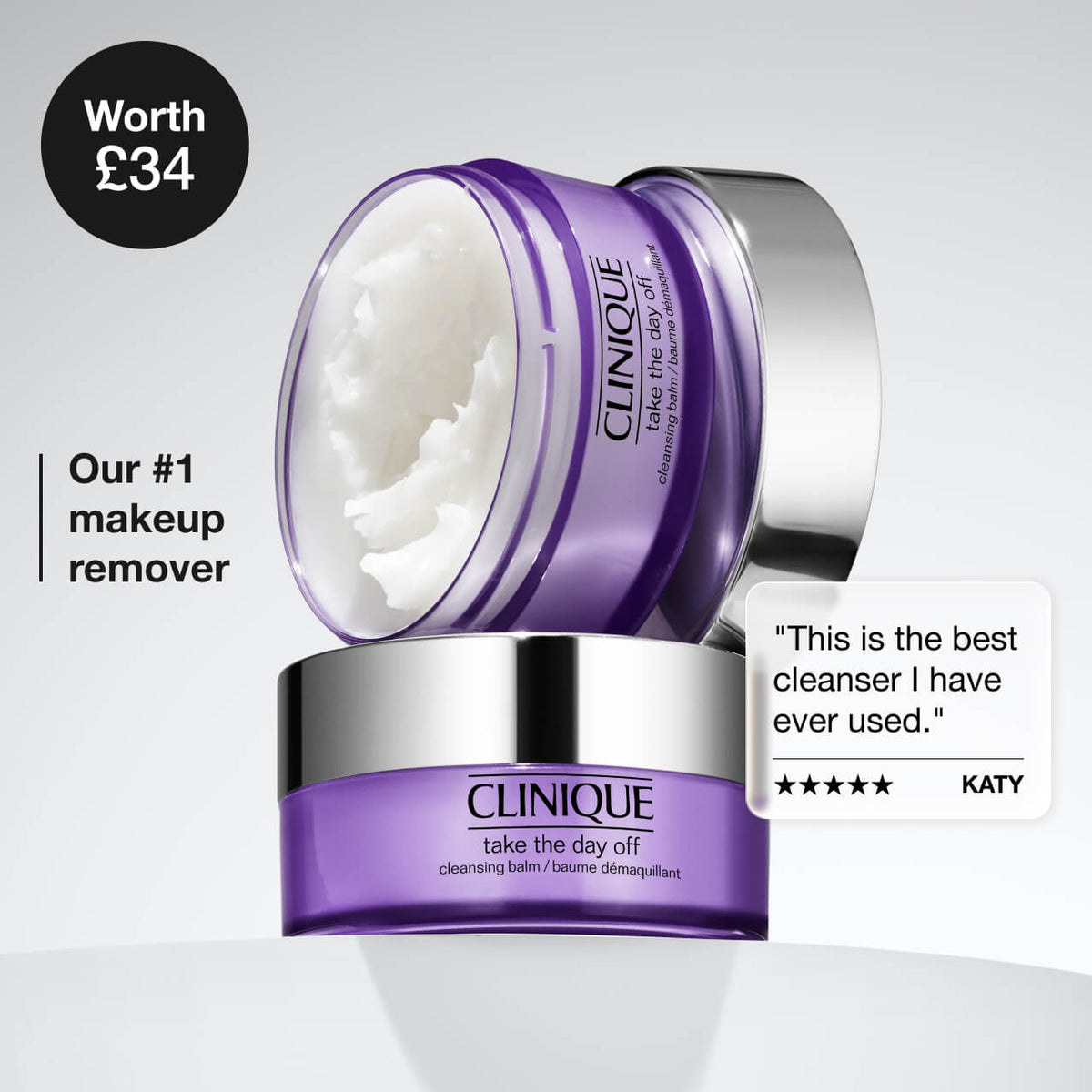 Spend £55 and receive a full-size Take The Day Off™ Cleansing Balm