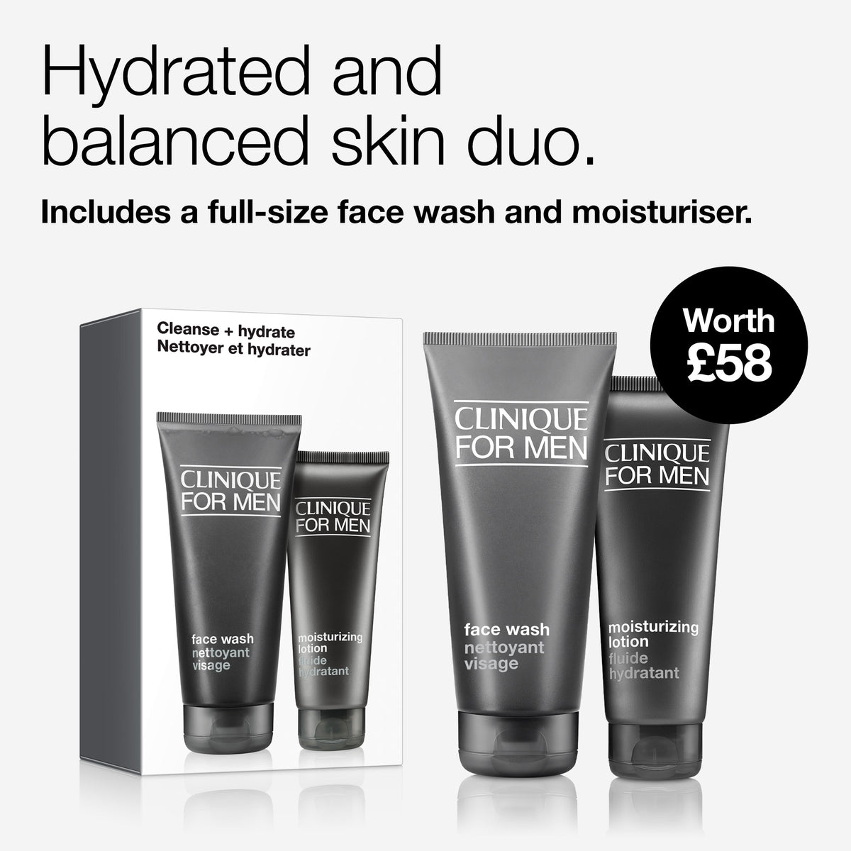 Clinique For Men™ Hydration Skincare Duo Gift Set