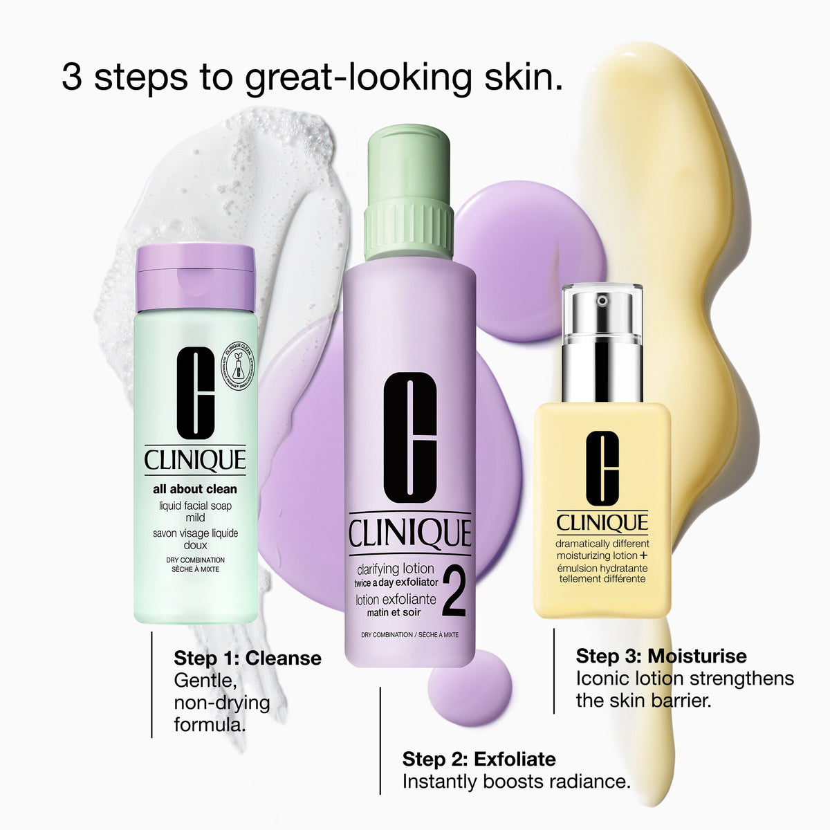 3-Step Hydration Skincare Gift Set for Dry Combination Skin
