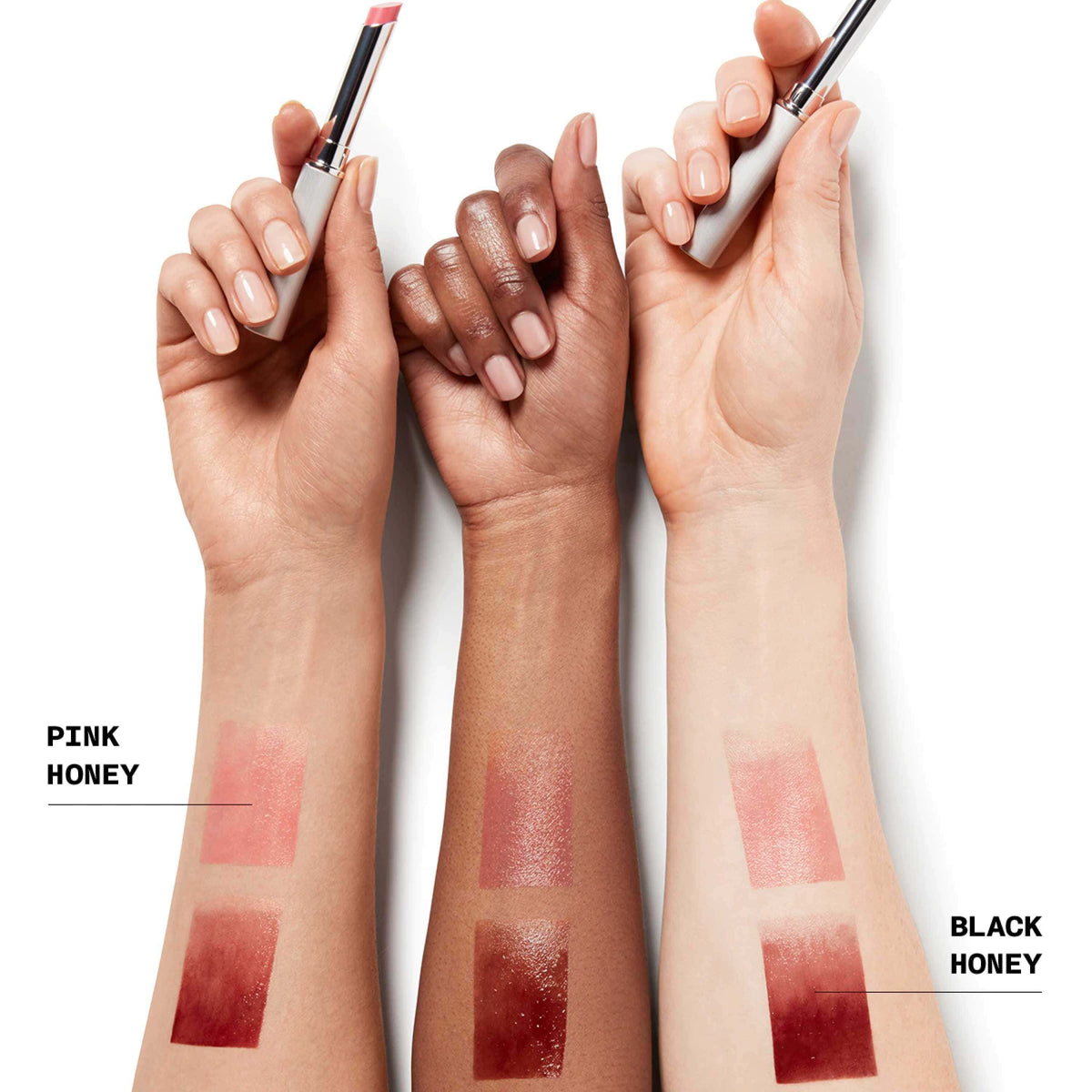 Almost Lipstick in Black Honey, Pink Honey and Nude Honey, 1.9 g, Pink Honey, Model