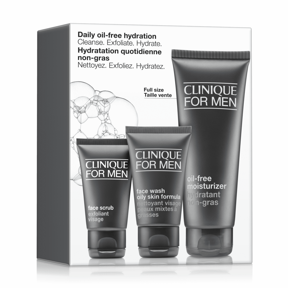 Clinique For Men™ Daily Hydration Men's Skincare Gift Set for Oily Skin, Product Shot