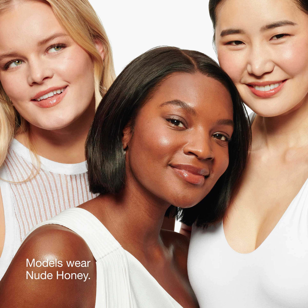Almost Lipstick in Black Honey, Pink Honey and Nude Honey, 1.9 g, Nude Honey, Model, multiple