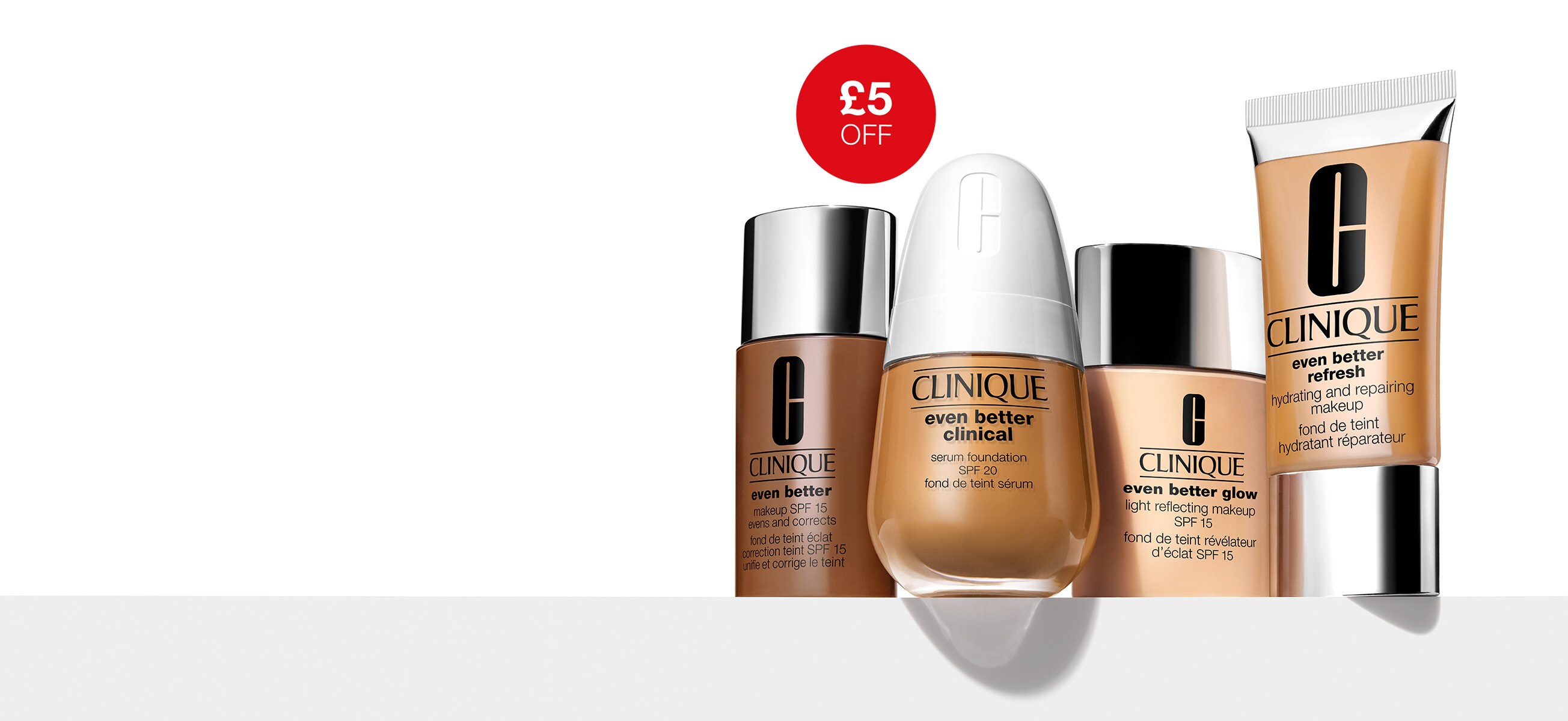 £5 off liquid foundations.