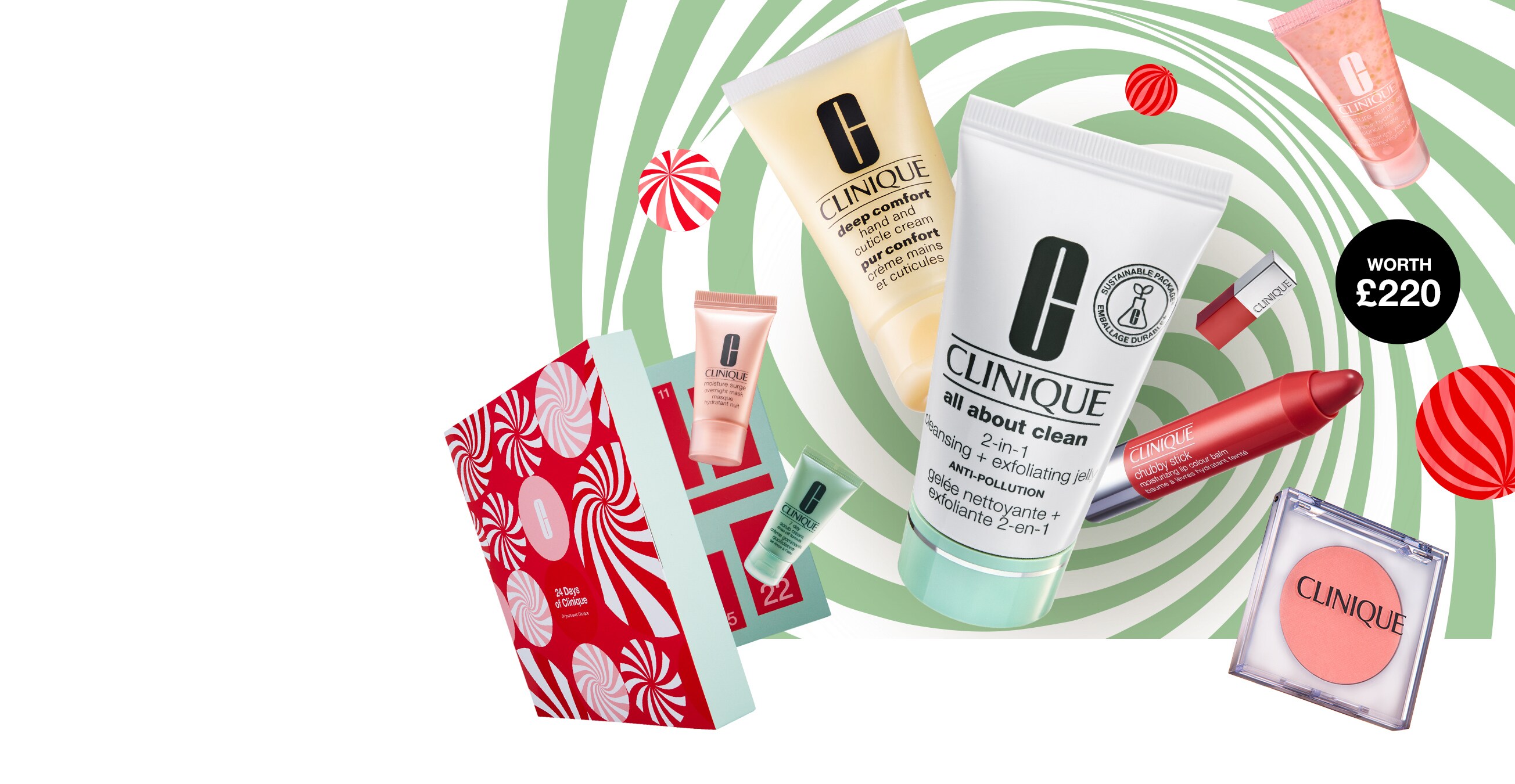 Clinique's beauty advent calendar has 24 mini treats to countdown to christmas