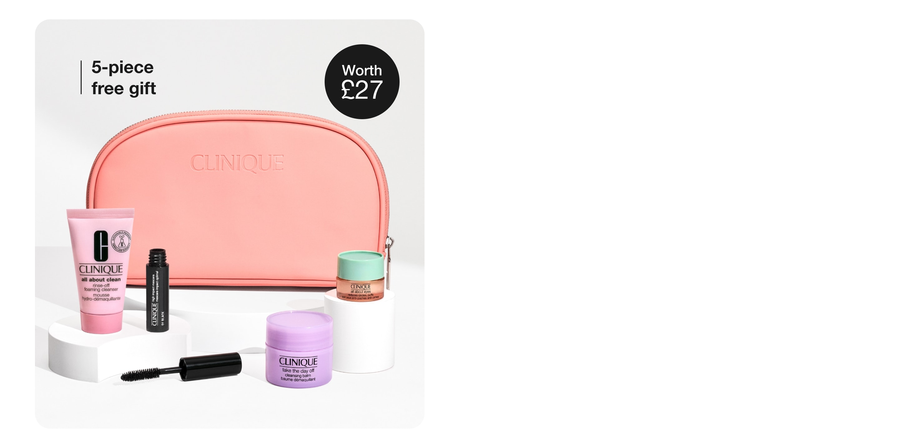4 skincare minis on grey background