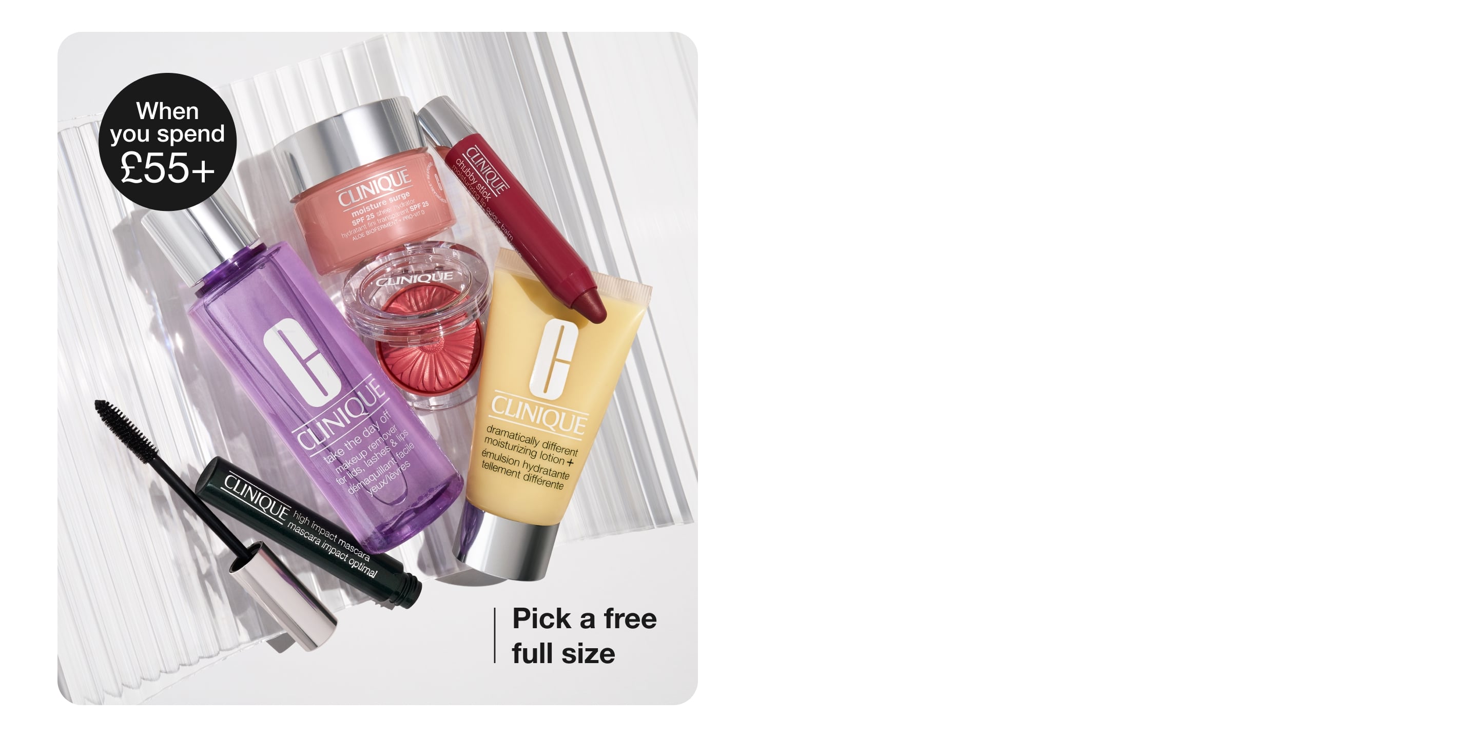 4 skincare minis on grey background