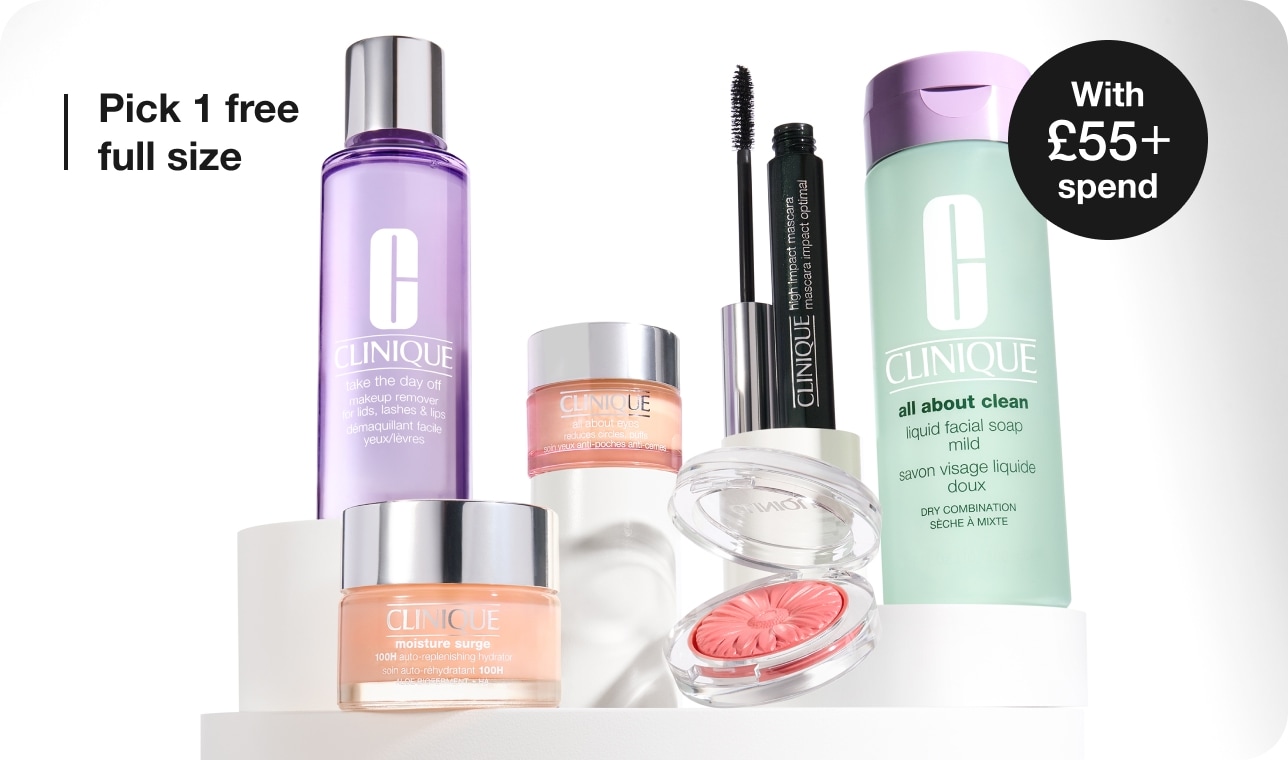 Spend £50 and choose a free full-size cleanser, tailored to your skin type.