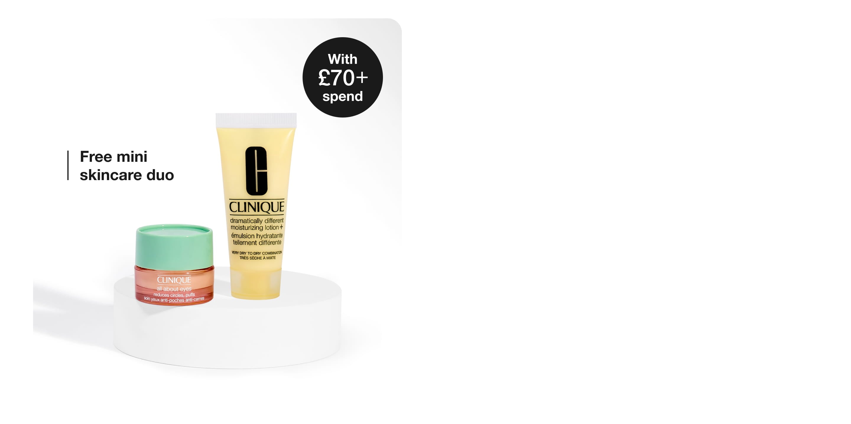 Spend £65 and get three hydration heroes: Mini Moisture Surge™ 100H, Moisture Surge™ Overnight Mask and All About Eyes™ eye crea