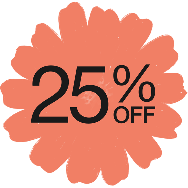 25% off logo