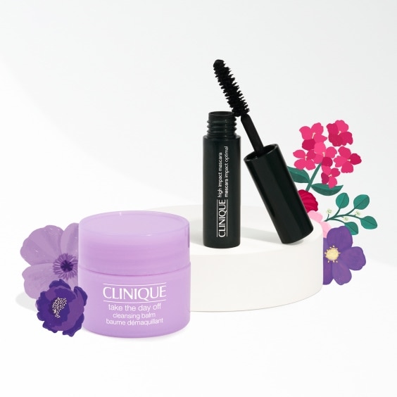 Spend £60 and receive two free minis. Take The Day Off™ Cleansing Balm to melt the day away and a High Impact™ mascara 