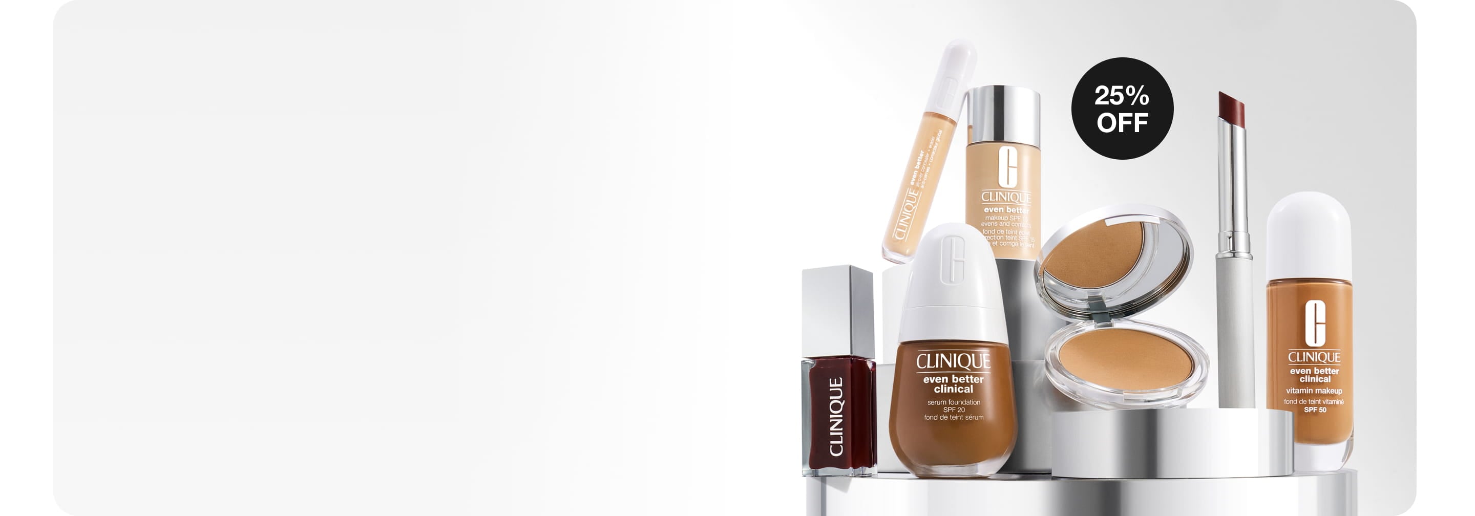 25% of selected makeup 