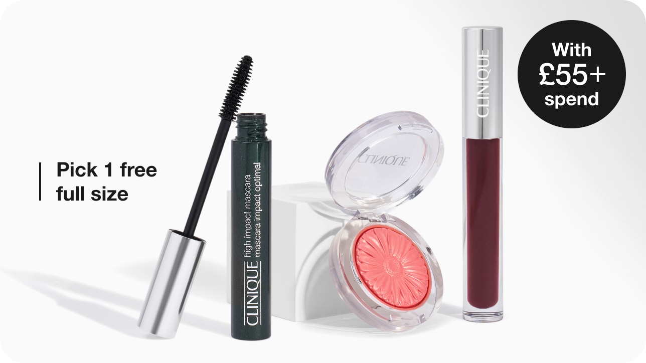 Spend £55 and enjoy a free full size makeup, choose from lip, blush or our bestselling mascara