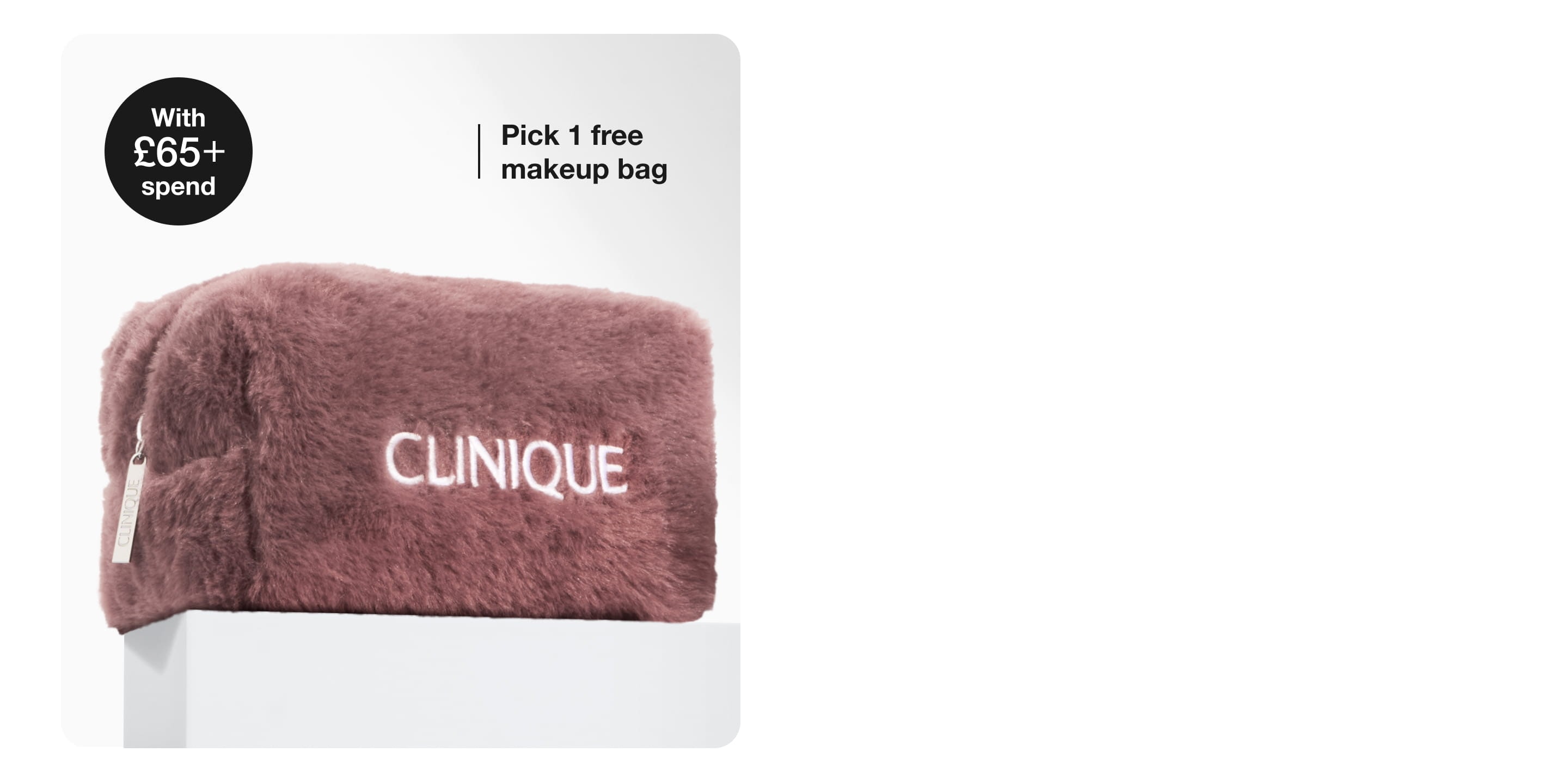 Spend £65 and choose a free makeup bag 