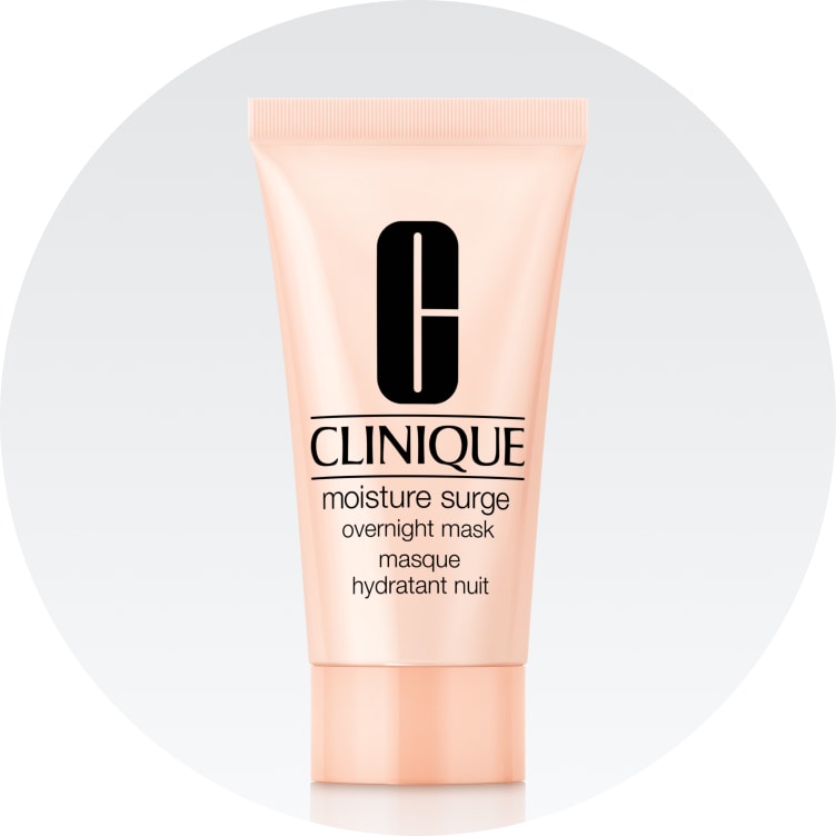 Moisture Surge Overnight Mask 30ml on soft grey background