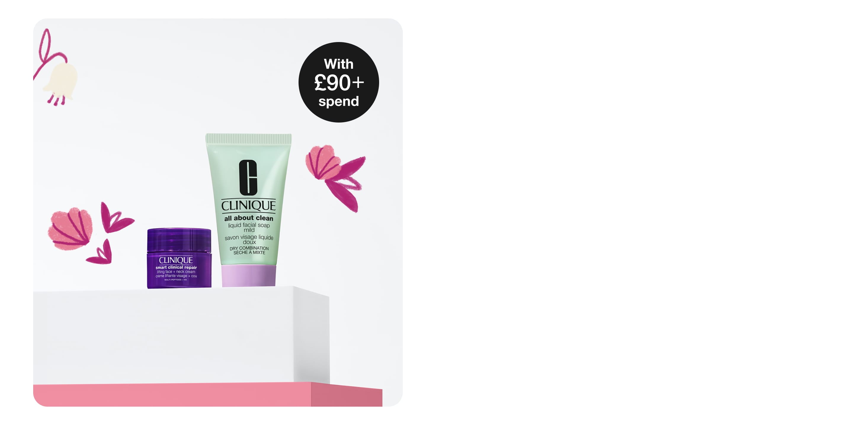 one mini cleansers and one wrinkle correcting eye cream