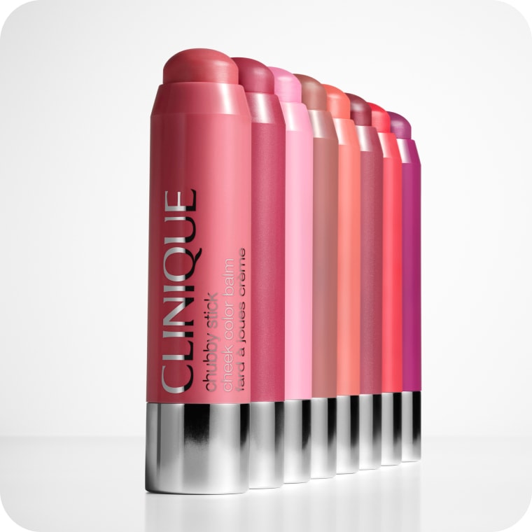 chubby stick blushes lined up