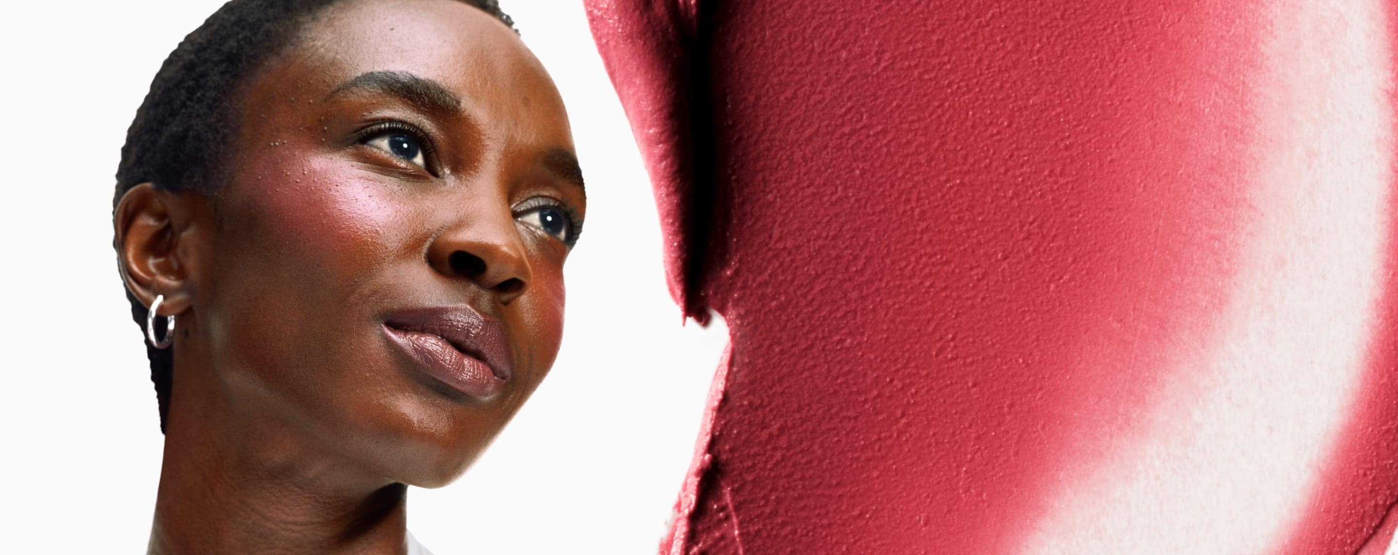 girl with a rose chubby stick blush on 