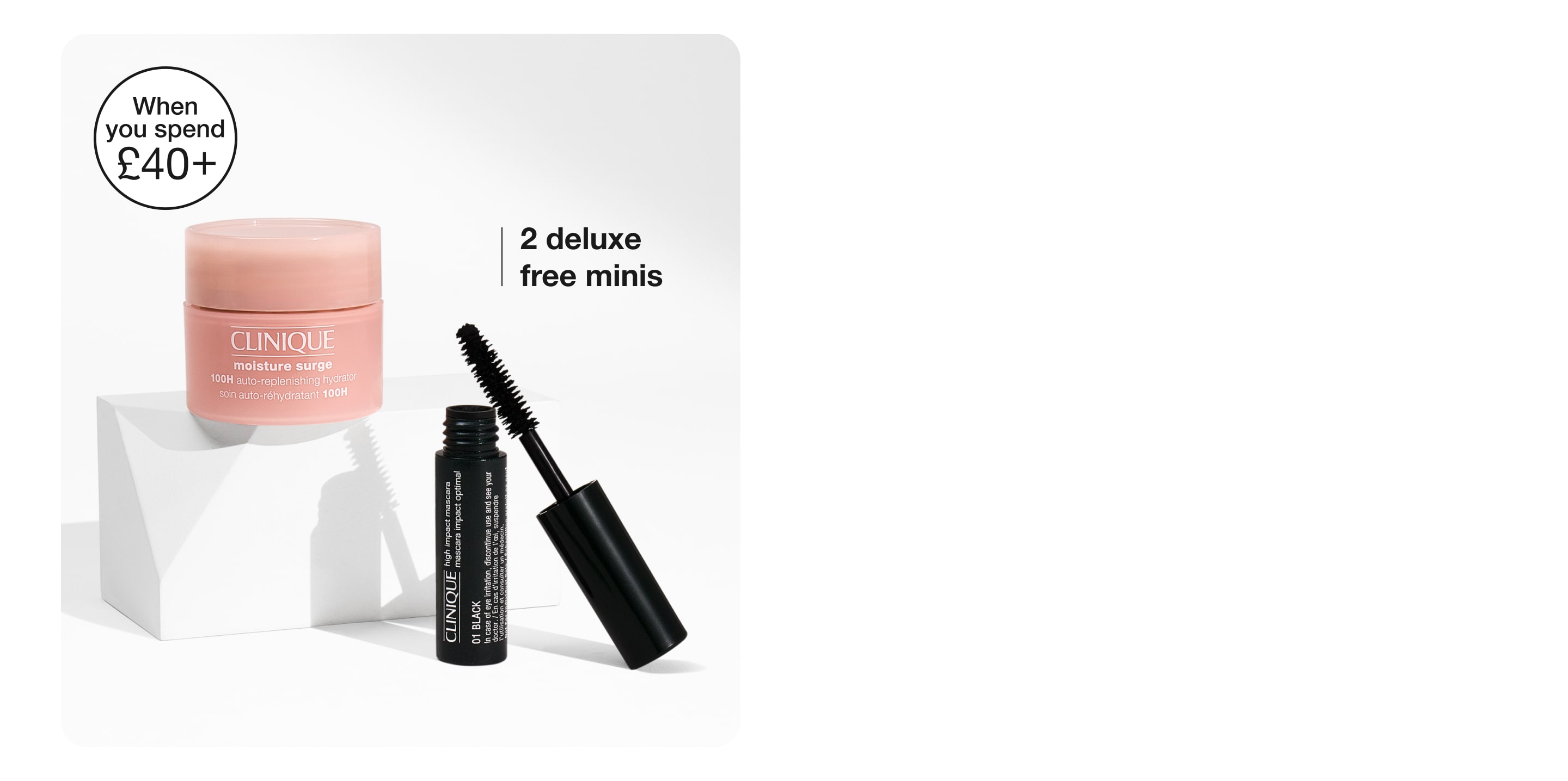 4 skincare minis on grey background