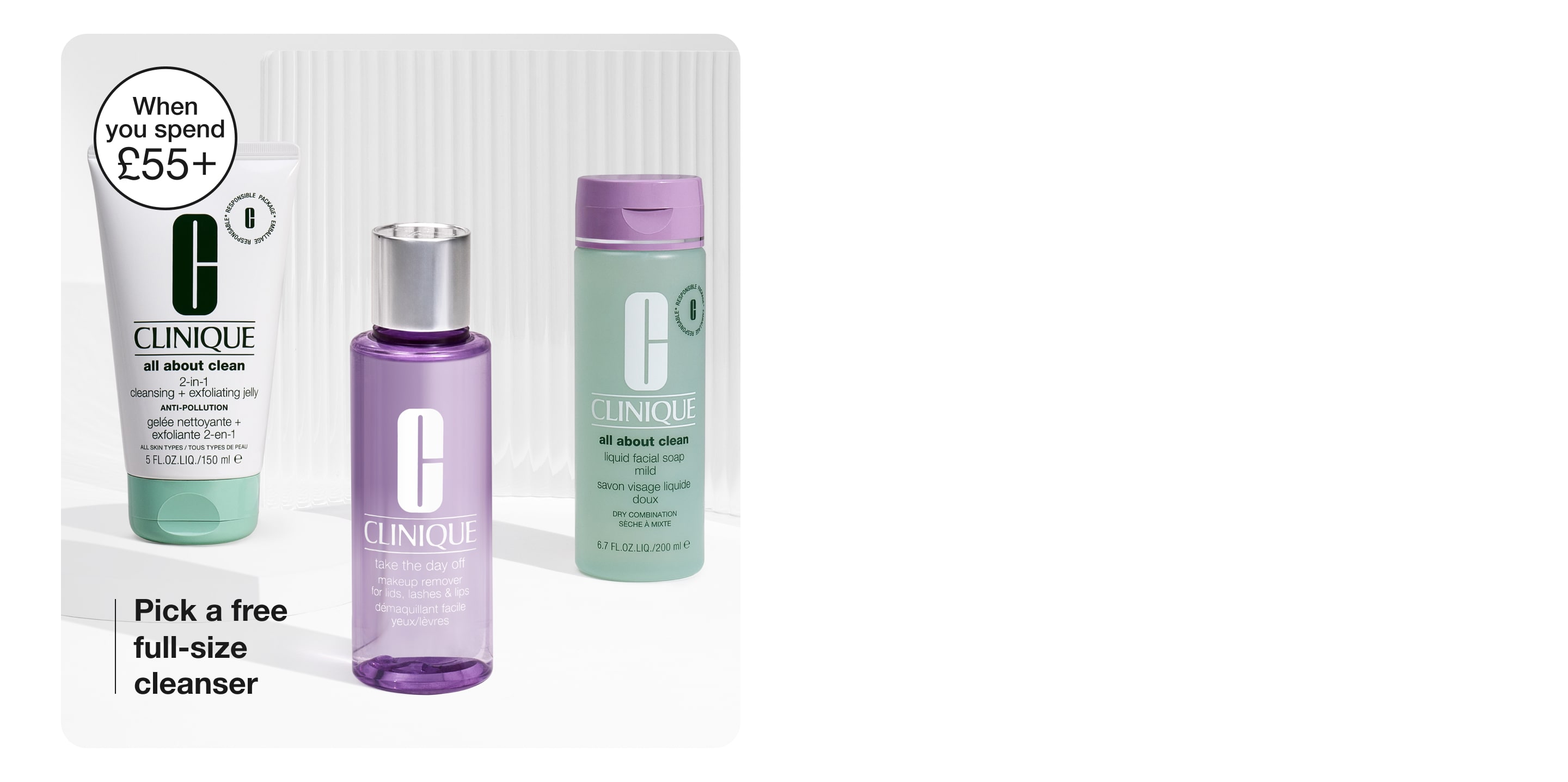 4 skincare minis on grey background