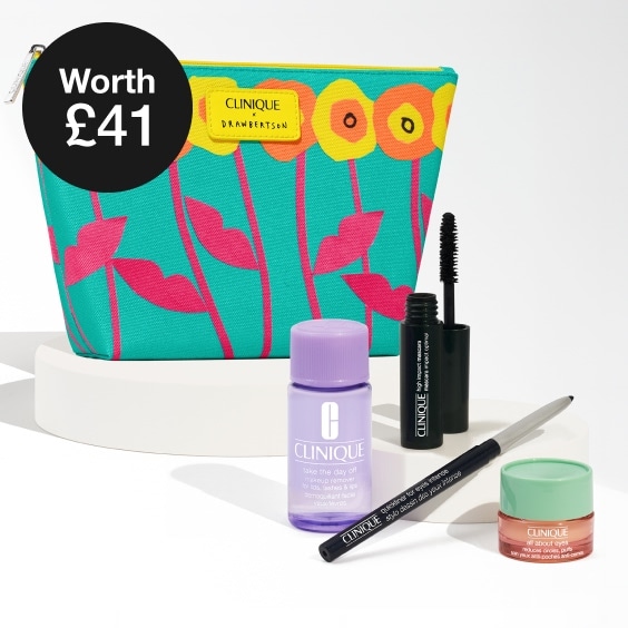 Receive makeup bag and eye essentials when you spend £50