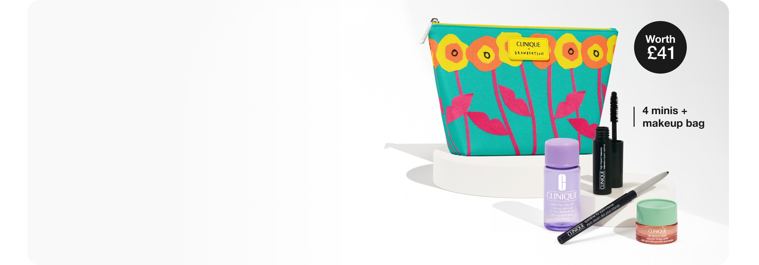 Receive makeup bag and eye essentials when you spend £50