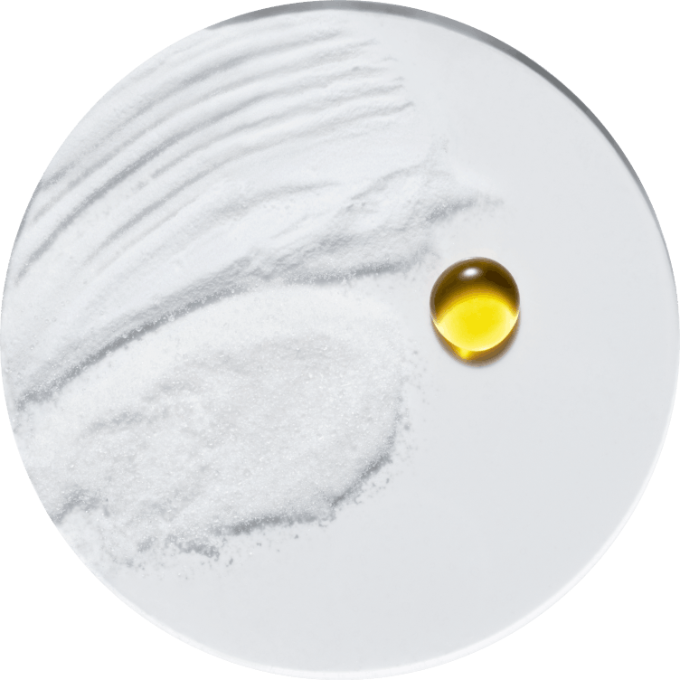 Close up macro shot of hyaluronic acid in dermatologist glass petri dish 