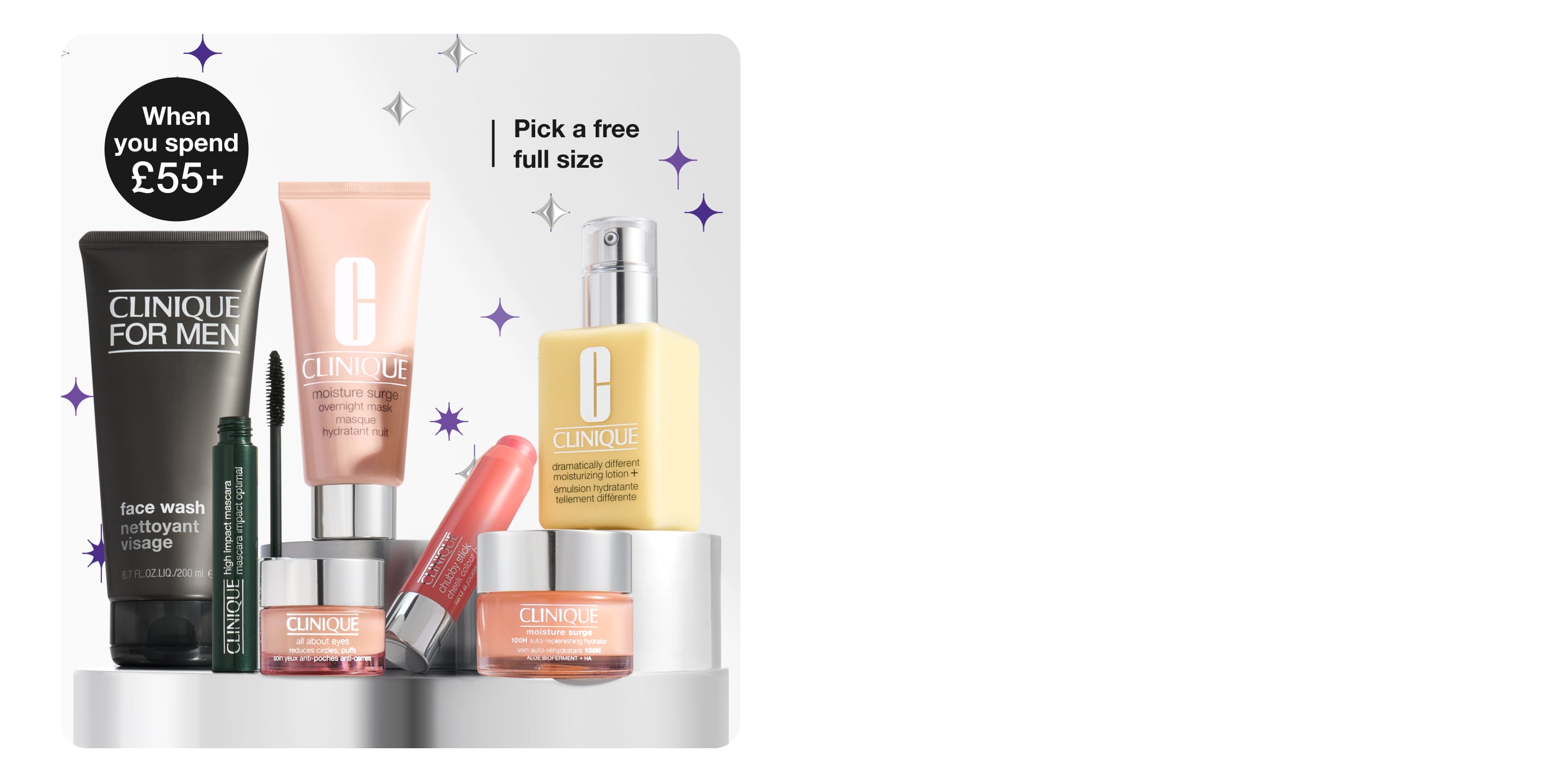 2 skincare minis on grey background