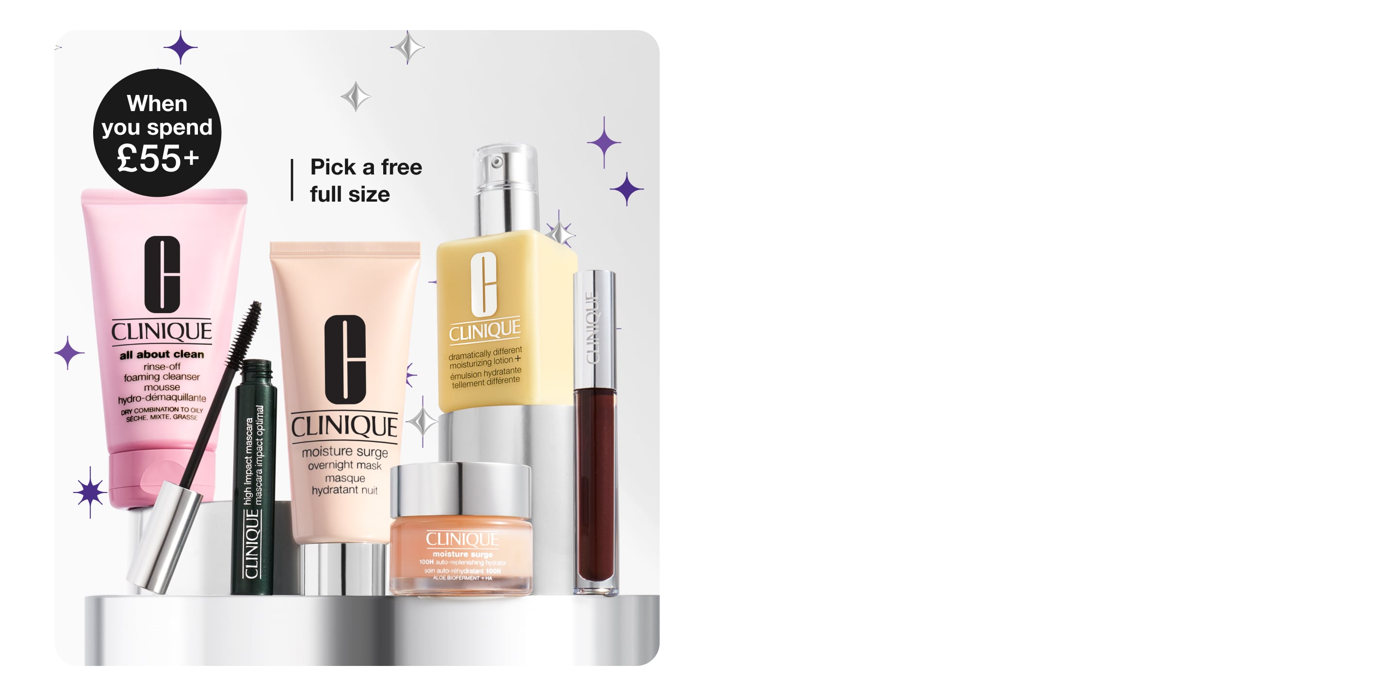 2 skincare minis on grey background