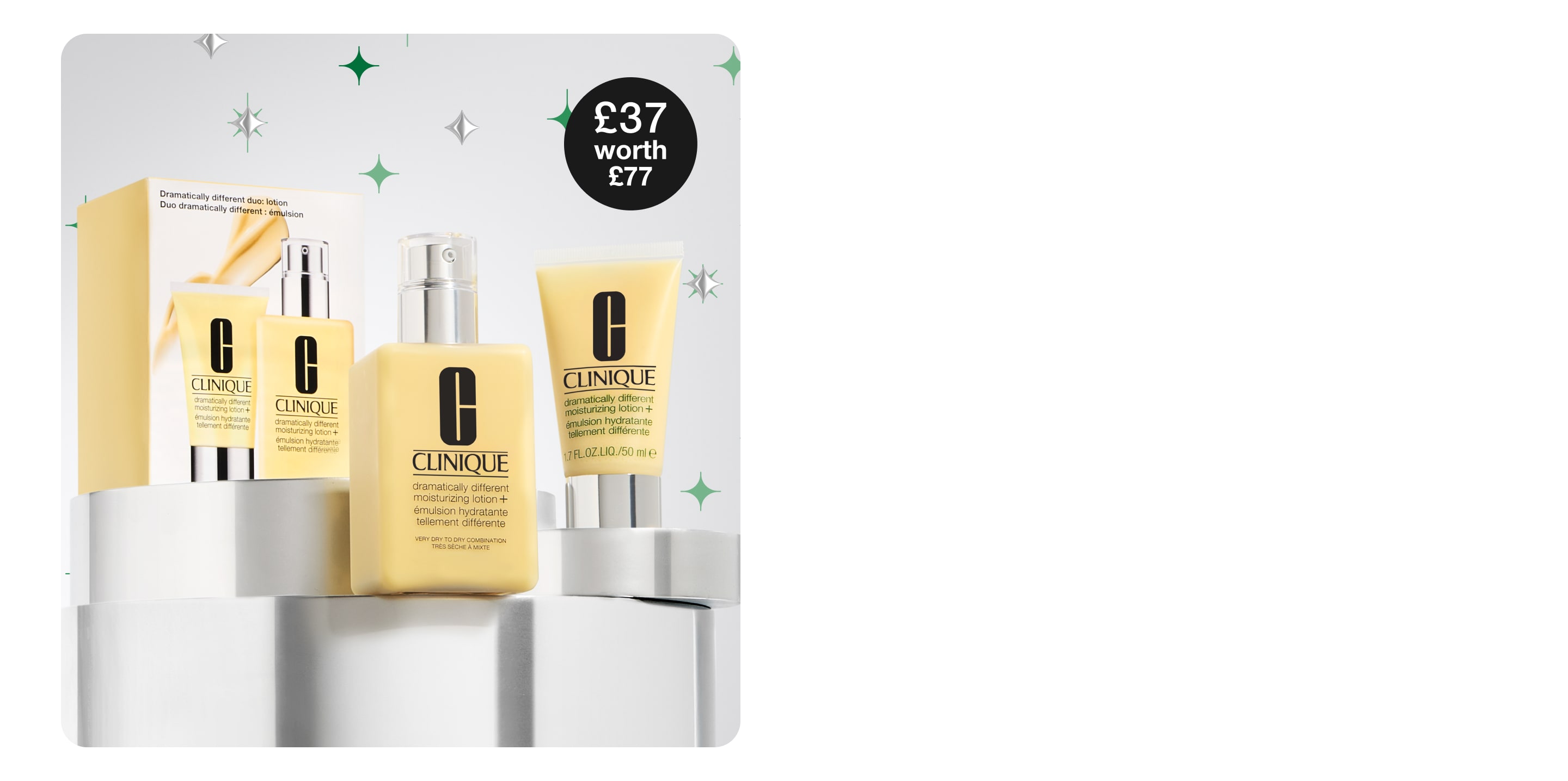 2 skincare minis on grey background