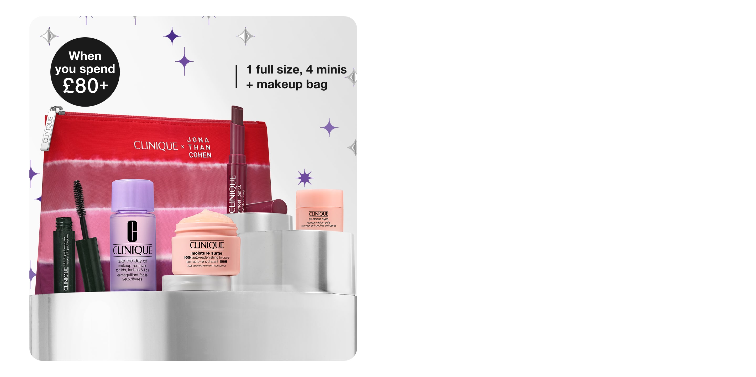 2 skincare minis on grey background