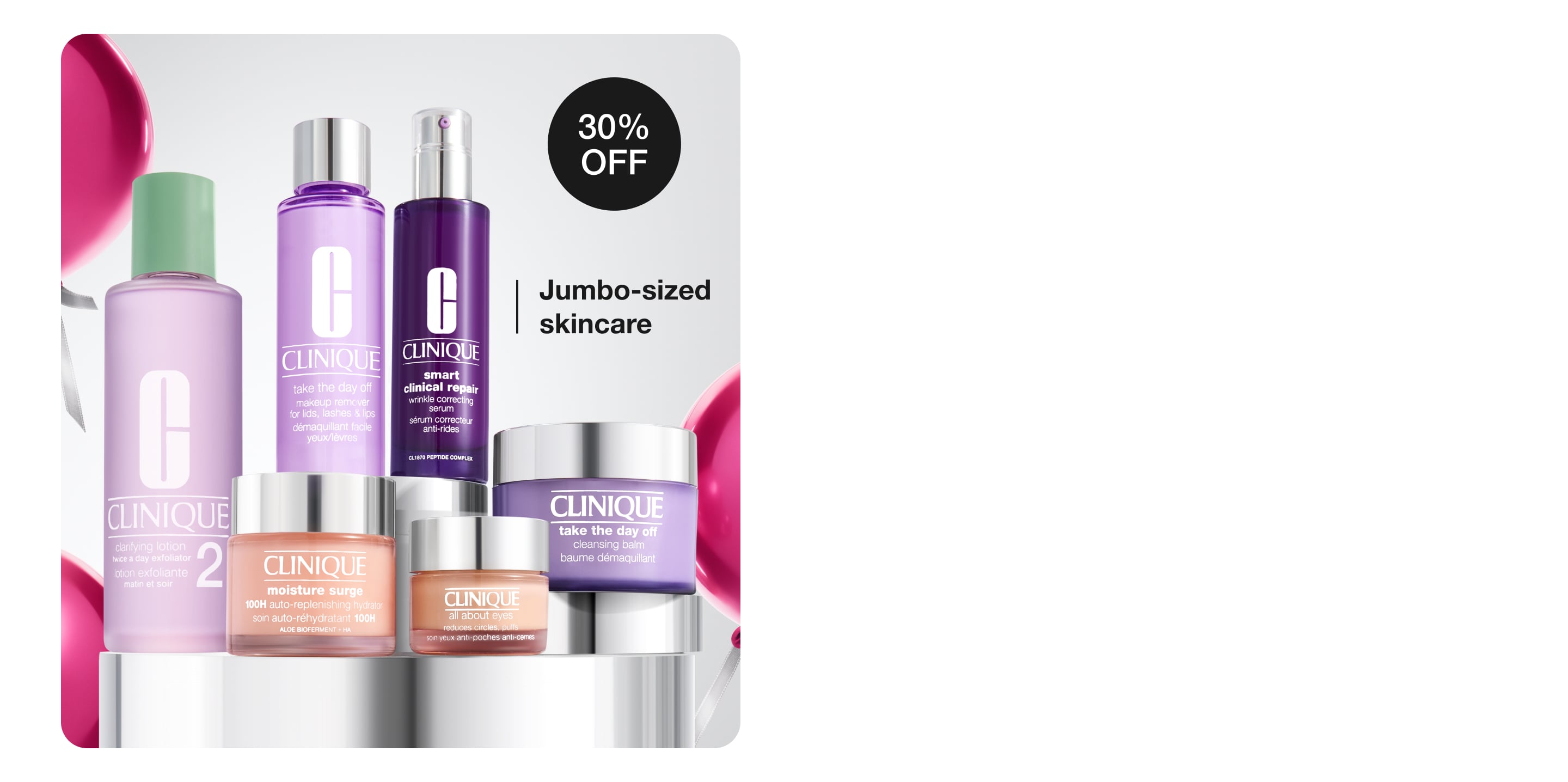 2 skincare minis on grey background