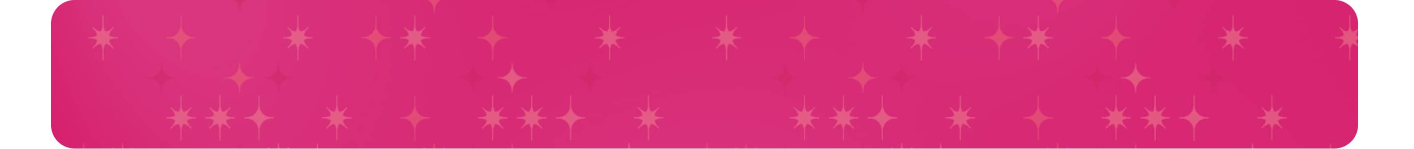 Pink banner with small pink and silver star graphics