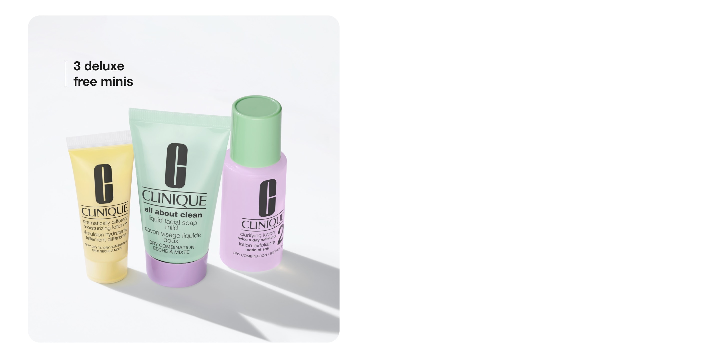 2 skincare minis on grey background