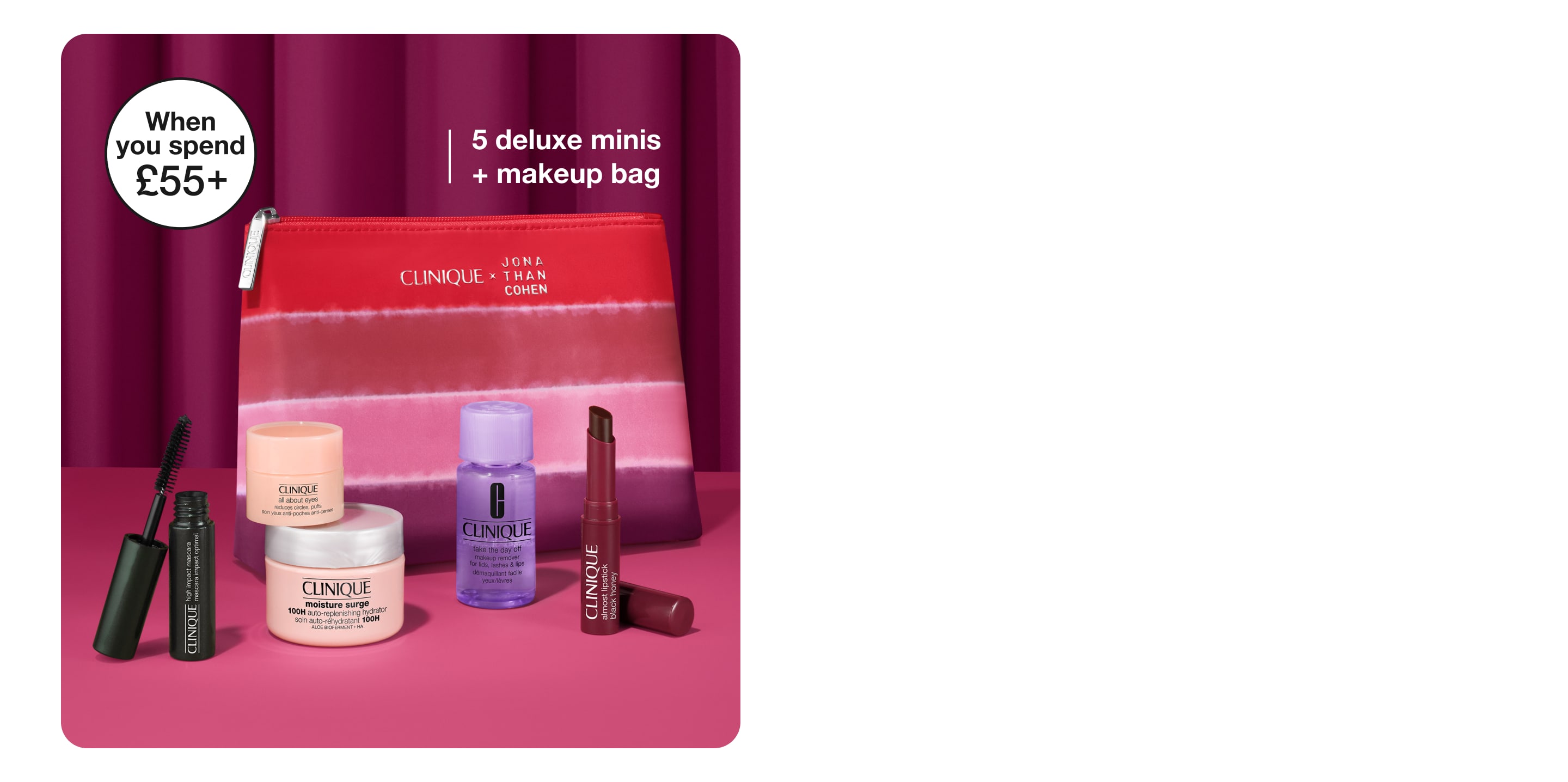 2 skincare minis on grey background