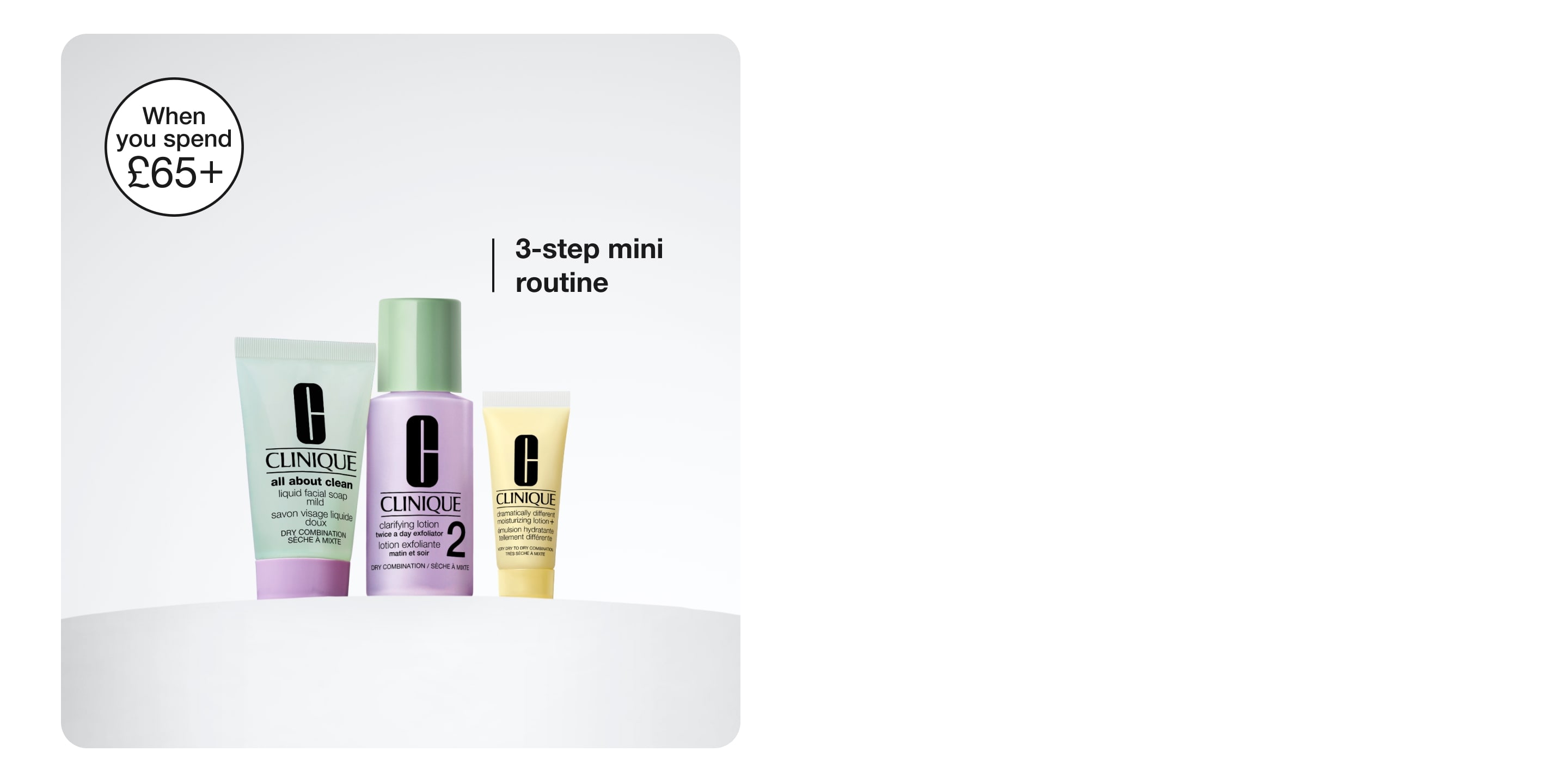 2 skincare minis on grey background