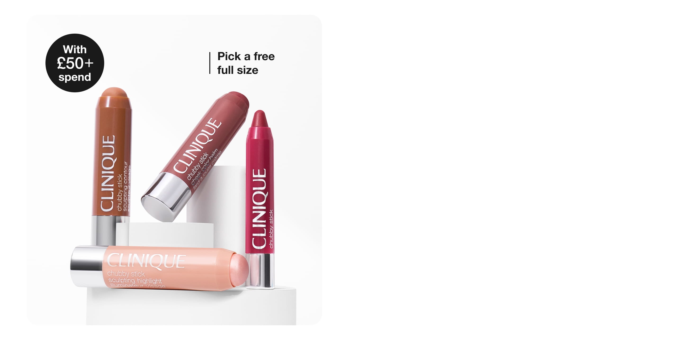 Spend £55 and get a 6-piece gift, worth £51. 