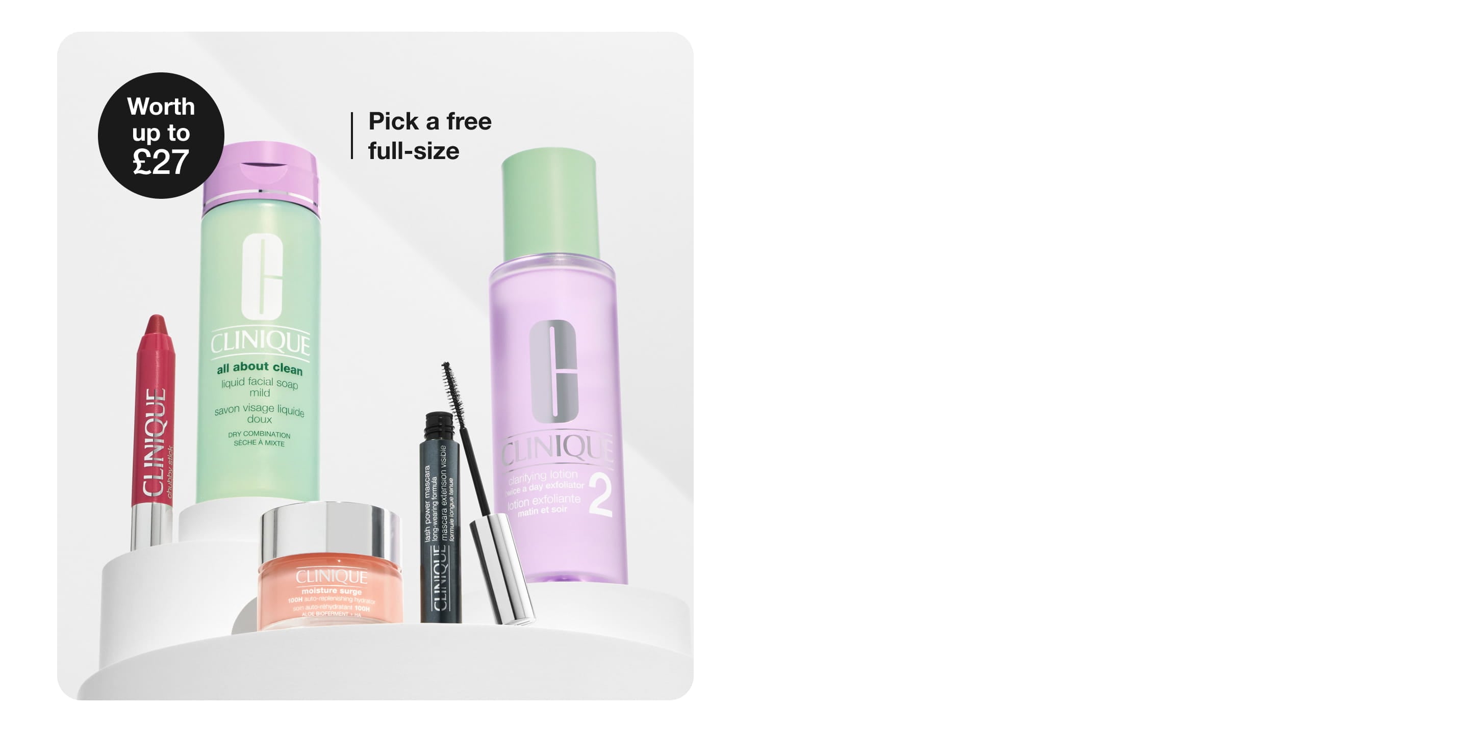 Spend £65 and choose your perfect finish, on us, worth up to £33. 