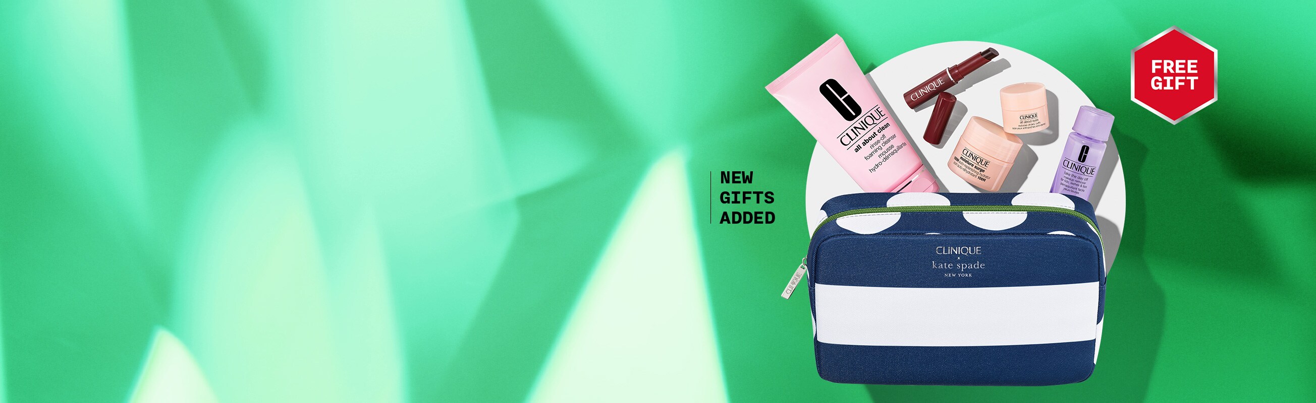 Green moving background with a selection of gifts or full sizes to choose from
