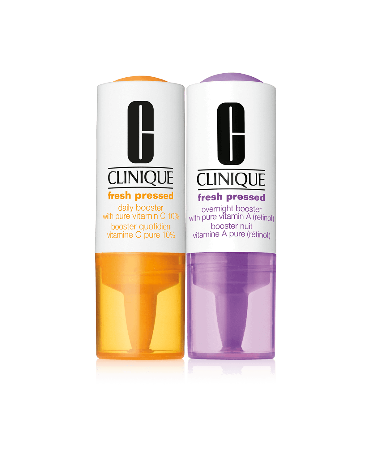 Fresh Pressed Clinical™ Daily and Overnight Boosters With Pure Vitamins C 10% + A (Retinol) Duo