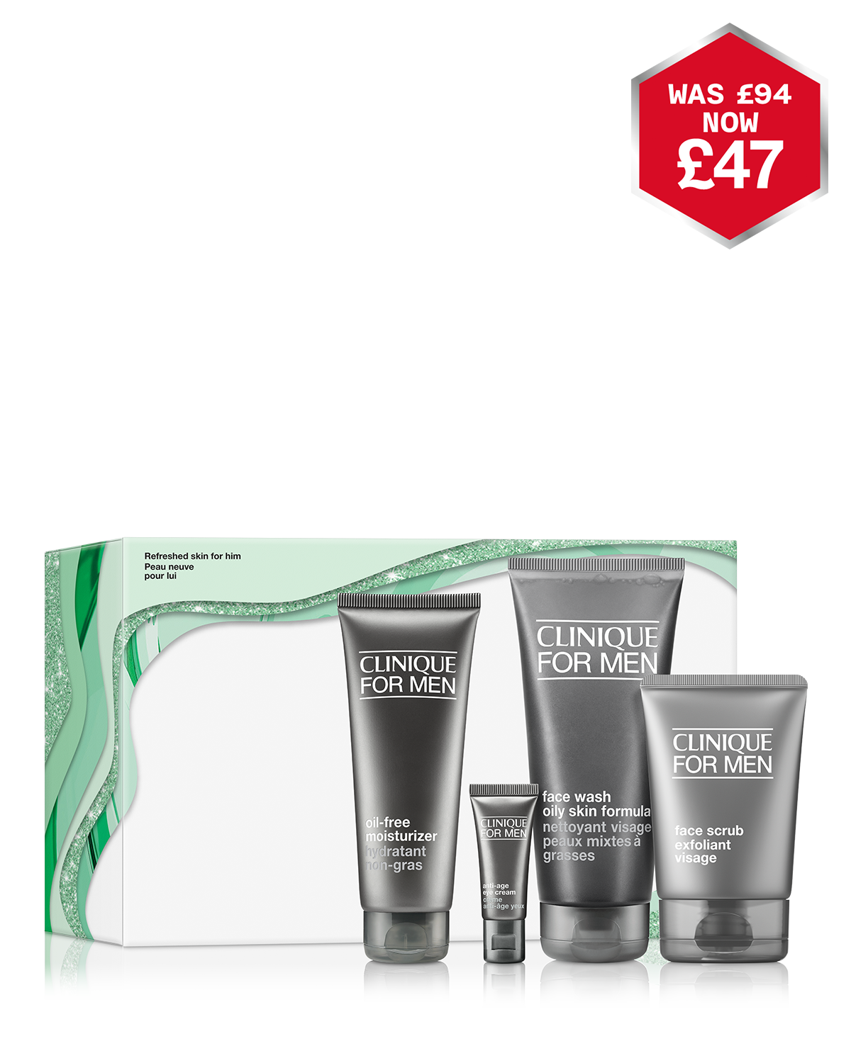 Clinique For Men Skincare Essentials Gift Set For Oily Skin Types