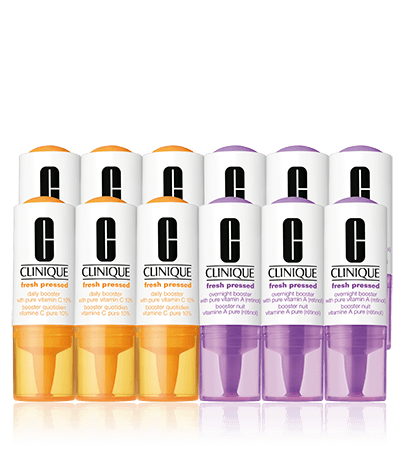 Clinique Fresh Pressed Clinical™<br> Daily + Overnight Boosters<br> with Pure Vitamins C 10% + A (Retinol)