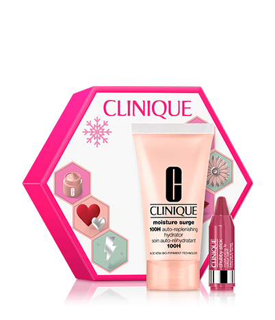 Clinique Merry Moisture: Skincare And Makeup Gift Set - Hydration duo for skin and lips - One Size