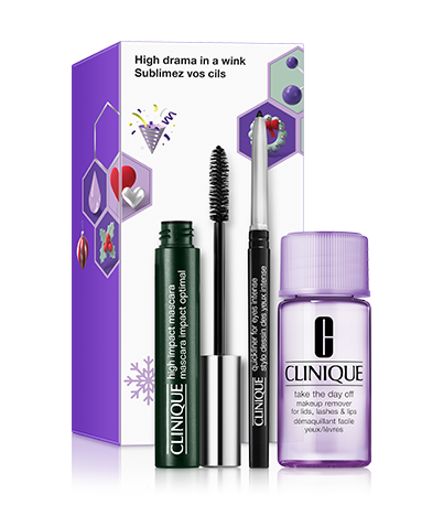 Clinique high impact mascara eye makeup & remover gift set - One Size